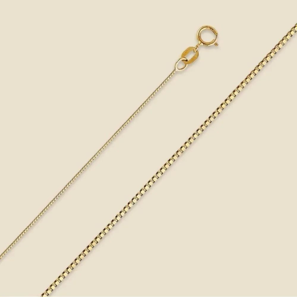 14k real gold 16” chain necklace perfect gift box chain necklace